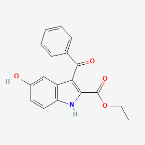 molecular formula C18H15NO4 B11096638 Ethyl 3-benzoyl-5-hydroxy-1H-indole-2-carboxylate 