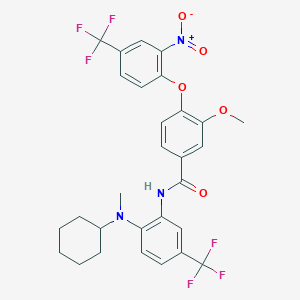 N-{2-[cyclohexyl(methyl)amino]-5-(trifluoromethyl)phenyl}-3-methoxy-4-[2-nitro-4-(trifluoromethyl)phenoxy]benzamide