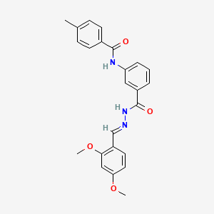 N-(3-{[(2E)-2-(2,4-dimethoxybenzylidene)hydrazinyl]carbonyl}phenyl)-4-methylbenzamide