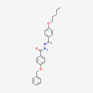 4-(Benzyloxy)-N'-[(E)-[4-(pentyloxy)phenyl]methylidene]benzohydrazide