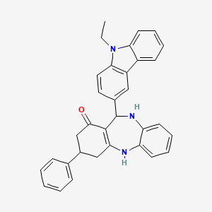 6-(9-Ethylcarbazol-3-yl)-9-phenyl-5,6,8,9,10,11-hexahydrobenzo[b][1,4]benzodiazepin-7-one