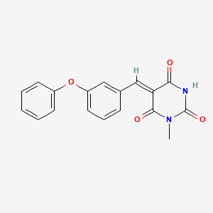 (5Z)-6-hydroxy-3-methyl-5-(3-phenoxybenzylidene)pyrimidine-2,4(3H,5H)-dione