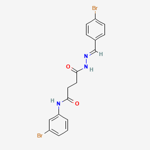 molecular formula C17H15Br2N3O2 B11096779 4-[(2E)-2-(4-bromobenzylidene)hydrazinyl]-N-(3-bromophenyl)-4-oxobutanamide 