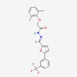 2-(2,6-dimethylphenoxy)-N'-[(E)-{5-[3-(trifluoromethyl)phenyl]furan-2-yl}methylidene]acetohydrazide