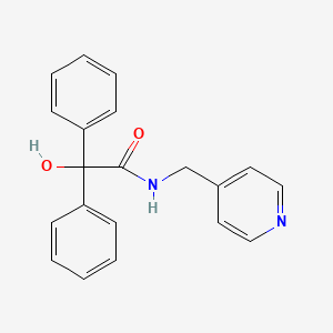 2-hydroxy-2,2-diphenyl-N-(pyridin-4-ylmethyl)acetamide