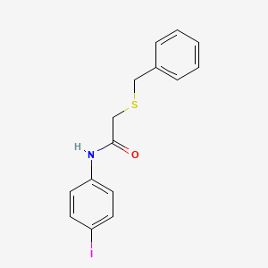 molecular formula C15H14INOS B11096842 2-(benzylsulfanyl)-N-(4-iodophenyl)acetamide 