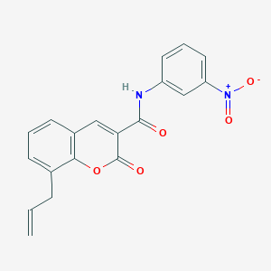 molecular formula C19H14N2O5 B11096844 N-(3-nitrophenyl)-2-oxo-8-(prop-2-en-1-yl)-2H-chromene-3-carboxamide 