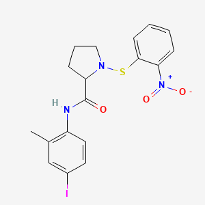 N-(4-iodo-2-methylphenyl)-1-[(2-nitrophenyl)sulfanyl]prolinamide