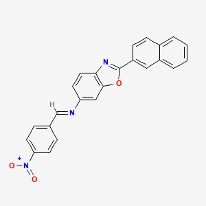 2-(naphthalen-2-yl)-N-[(E)-(4-nitrophenyl)methylidene]-1,3-benzoxazol-6-amine