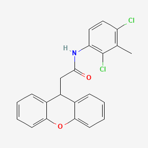 molecular formula C22H17Cl2NO2 B11096877 N-(2,4-dichloro-3-methylphenyl)-2-(9H-xanthen-9-yl)acetamide 