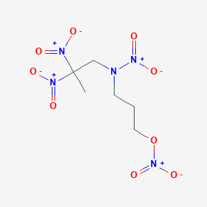 molecular formula C6H11N5O9 B11096880 3-[(2,2-Dinitropropyl)(nitro)amino]propyl nitrate 