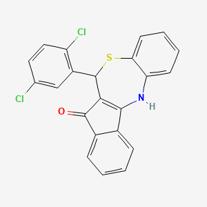 molecular formula C22H13Cl2NOS B11096896 6-(2,5-dichlorophenyl)-6H-benzo[b]indeno[1,2-e][1,4]thiazepin-5-ol 