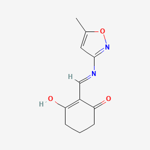 molecular formula C11H12N2O3 B11096926 2-{[(5-Methyl-1,2-oxazol-3-yl)amino]methylidene}cyclohexane-1,3-dione 