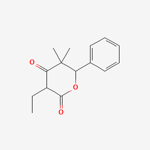 molecular formula C15H18O3 B11096932 3-Ethyl-5,5-dimethyl-6-phenyldihydro-2H-pyran-2,4(3H)-dione 