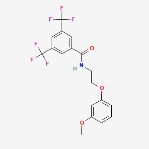 molecular formula C18H15F6NO3 B11096937 N-[2-(3-methoxyphenoxy)ethyl]-3,5-bis(trifluoromethyl)benzamide 