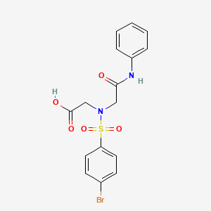 {[(4-Bromophenyl)sulfonyl][2-oxo-2-(phenylamino)ethyl]amino}acetic acid