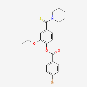 2-Ethoxy-4-(piperidin-1-ylcarbonothioyl)phenyl 4-bromobenzoate