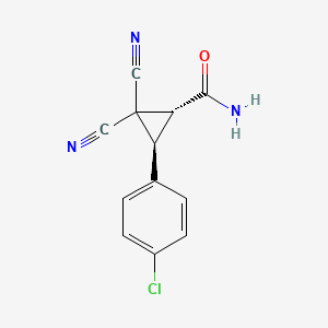 (1R,3S)-3-(4-chlorophenyl)-2,2-dicyanocyclopropane-1-carboxamide