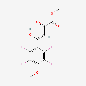 molecular formula C12H8F4O5 B11097002 methyl (2E)-2-hydroxy-4-oxo-4-(2,3,5,6-tetrafluoro-4-methoxyphenyl)but-2-enoate 