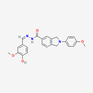 N'-[(Z)-(4-hydroxy-3-methoxyphenyl)methylidene]-2-(4-methoxyphenyl)-2,3-dihydro-1H-isoindole-5-carbohydrazide