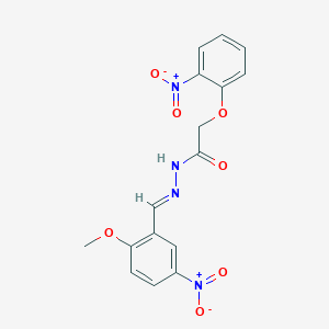 N'-[(E)-(2-methoxy-5-nitrophenyl)methylidene]-2-(2-nitrophenoxy)acetohydrazide