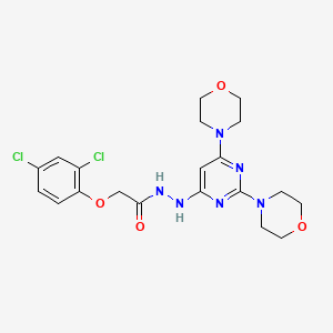 2-(2,4-dichlorophenoxy)-N'-[2,6-di(morpholin-4-yl)pyrimidin-4-yl]acetohydrazide