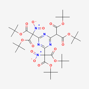 2,4-Bis[di(t-butoxycarbonyl)nitromethyl]-6-di(t-butoxycarbonyl)methyl-1,3,5-triazine