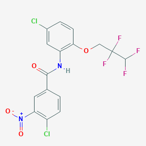 4-chloro-N-[5-chloro-2-(2,2,3,3-tetrafluoropropoxy)phenyl]-3-nitrobenzamide