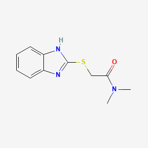 molecular formula C11H13N3OS B11097082 2-(1H-benzimidazol-2-ylsulfanyl)-N,N-dimethylacetamide 