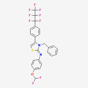 N-[(2Z)-3-benzyl-4-[4-(heptafluoropropyl)phenyl]-1,3-thiazol-2(3H)-ylidene]-4-(difluoromethoxy)aniline