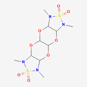 molecular formula C10H18N4O8S2 B11097106 4,6,12,14-tetramethyl-2,8,10,16-tetraoxa-5λ6,13λ6-dithia-4,6,12,14-tetrazatetracyclo[7.7.0.03,7.011,15]hexadecane 5,5,13,13-tetraoxide 