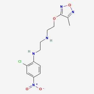 molecular formula C13H16ClN5O4 B11097112 2-(2-Chloro-4-nitro-anilino)ethyl-[2-(4-methylfurazan-3-yl)oxyethyl]amine 