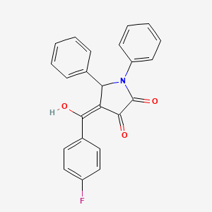 4-[(4-fluorophenyl)carbonyl]-3-hydroxy-1,5-diphenyl-1,5-dihydro-2H-pyrrol-2-one