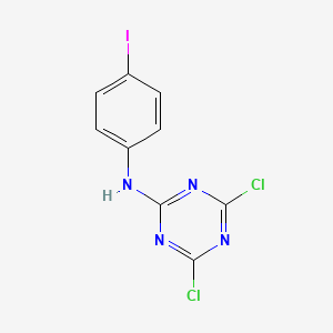 molecular formula C9H5Cl2IN4 B11097138 4,6-Dichloro-N-(4-iodophenyl)-1,3,5-triazin-2-amine 