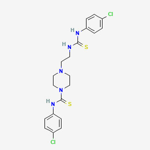 N-(4-chlorophenyl)-4-(2-{[(4-chlorophenyl)carbamothioyl]amino}ethyl)piperazine-1-carbothioamide