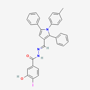 3-hydroxy-4-iodo-N'-{(E)-[1-(4-methylphenyl)-2,5-diphenyl-1H-pyrrol-3-yl]methylidene}benzohydrazide