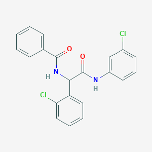 molecular formula C21H16Cl2N2O2 B11097176 N-[2-(3-chloroanilino)-1-(2-chlorophenyl)-2-oxoethyl]benzamide 