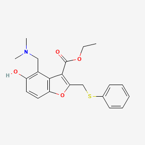 Ethyl 4-[(dimethylamino)methyl]-5-hydroxy-2-[(phenylsulfanyl)methyl]-1-benzofuran-3-carboxylate