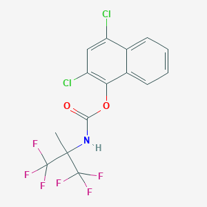 Carbamic acid, N-[1,1-bis(trifluoromethyl)ethyl]-, 2,4-dichloronaphth-1-yl ester