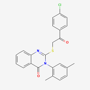 2-{[2-(4-Chlorophenyl)-2-oxoethyl]sulfanyl}-3-(2,5-dimethylphenyl)-4(3H)-quinazolinone