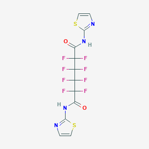 molecular formula C12H6F8N4O2S2 B11097319 2,2,3,3,4,4,5,5-octafluoro-N,N'-di(1,3-thiazol-2-yl)hexanediamide 