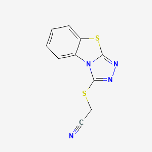 molecular formula C10H6N4S2 B11097323 ([1,2,4]Triazolo[3,4-b][1,3]benzothiazol-3-ylsulfanyl)acetonitrile 