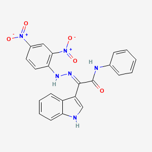 (2E)-2-[2-(2,4-dinitrophenyl)hydrazinylidene]-2-(1H-indol-3-yl)-N-phenylethanamide