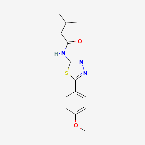 N-[5-(4-methoxyphenyl)-1,3,4-thiadiazol-2-yl]-3-methylbutanamide