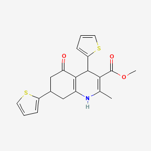 Methyl 2-methyl-5-oxo-4,7-di(thiophen-2-yl)-1,4,5,6,7,8-hexahydroquinoline-3-carboxylate