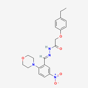 2-(4-ethylphenoxy)-N'-[(1E)-(2-morpholin-4-yl-5-nitrophenyl)methylene]acetohydrazide