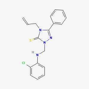 2-{[(2-chlorophenyl)amino]methyl}-5-phenyl-4-(prop-2-en-1-yl)-2,4-dihydro-3H-1,2,4-triazole-3-thione