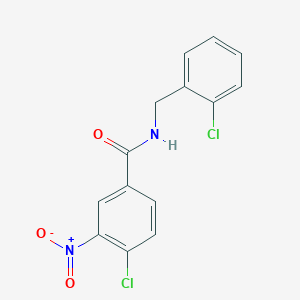 molecular formula C14H10Cl2N2O3 B11097377 4-chloro-N-(2-chlorobenzyl)-3-nitrobenzamide 