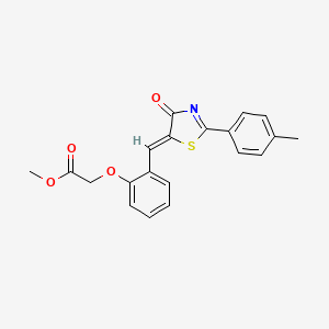 methyl (2-{(Z)-[2-(4-methylphenyl)-4-oxo-1,3-thiazol-5(4H)-ylidene]methyl}phenoxy)acetate