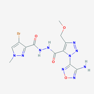 1-(4-amino-1,2,5-oxadiazol-3-yl)-N'-[(4-bromo-1-methyl-1H-pyrazol-3-yl)carbonyl]-4-(methoxymethyl)-1H-1,2,3-triazole-5-carbohydrazide